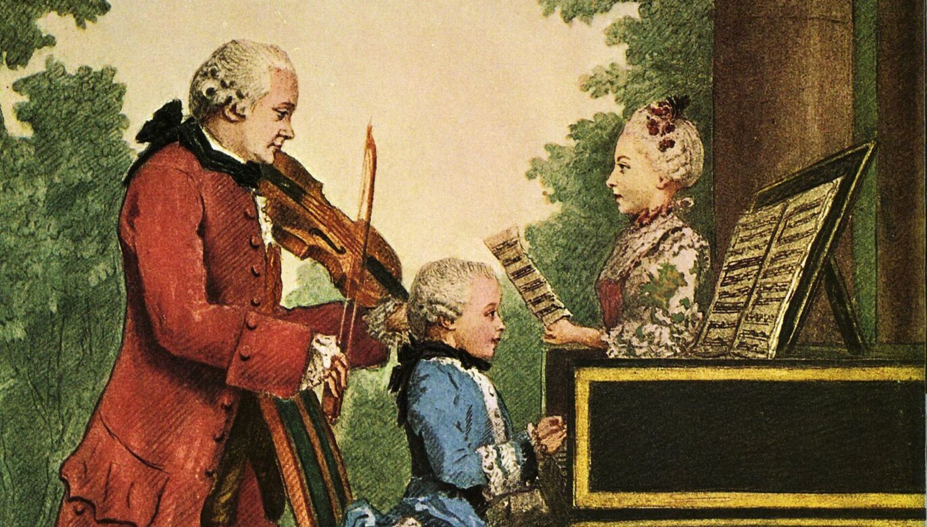 Леопольд Моцарт и сын его Вольфганг Амадей Моцарт