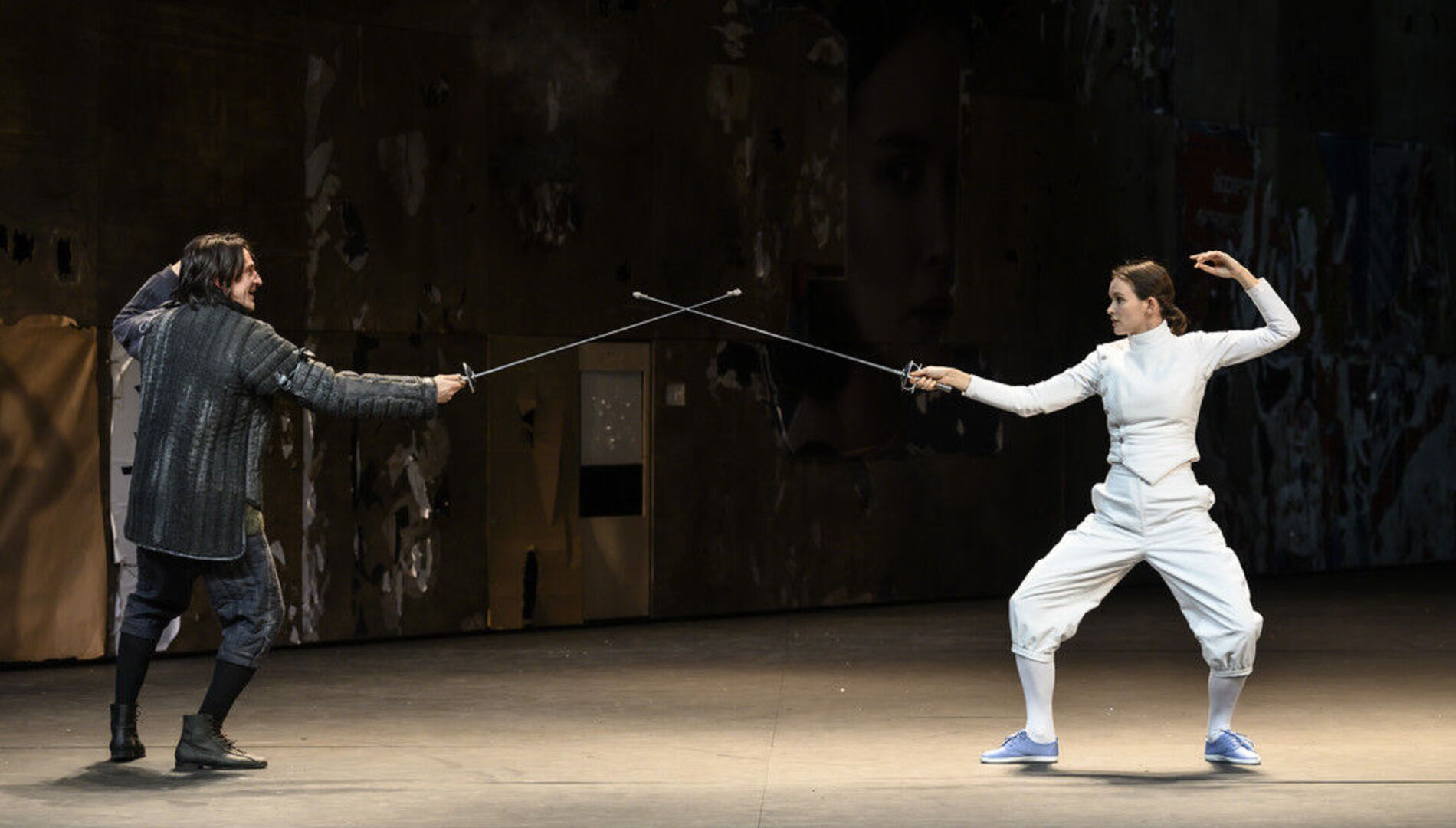 «Золотая Маска» в кино.
Юрий Чурсин, Паулина Андреева
и Игорь Золотовицкий в пьесе
Э. Ростана «Сирано де Бержерак»